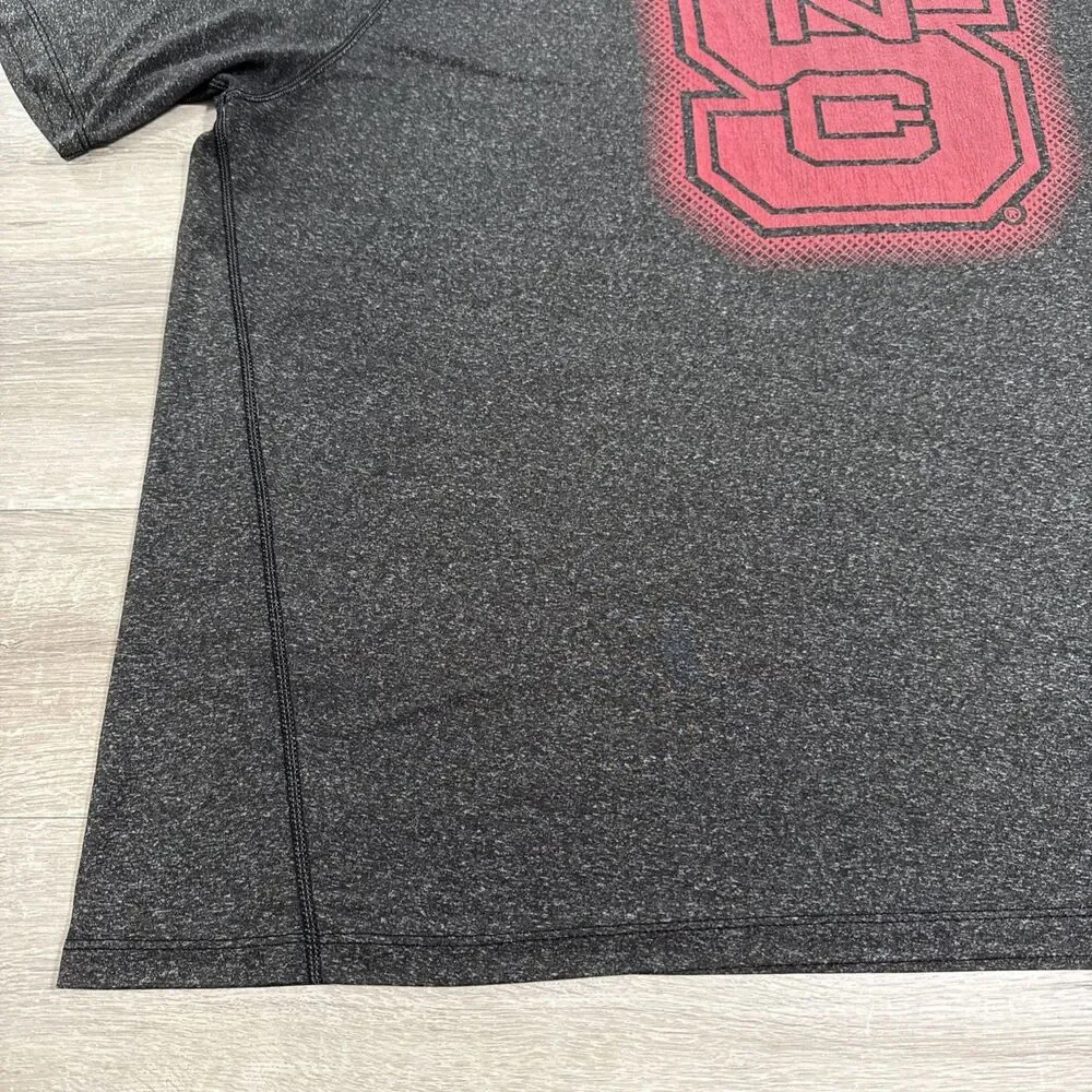 NC State Wolfpack Shirt Adidas Climalite Men's Gray 4XL 100% Polyester Tee